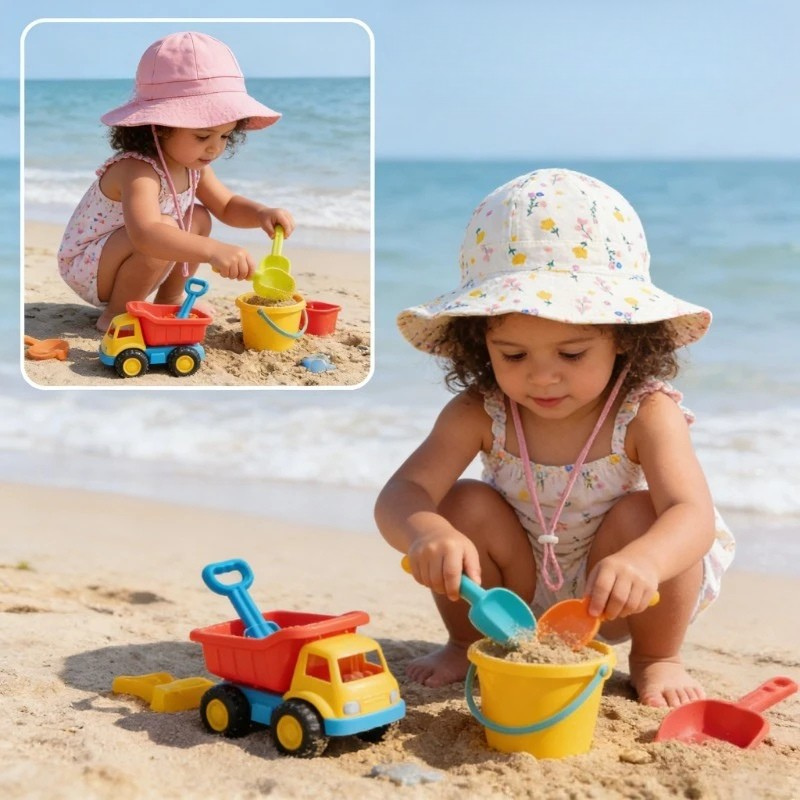 Bob pour bébés et tout-petits 50 cm pour filles réversible