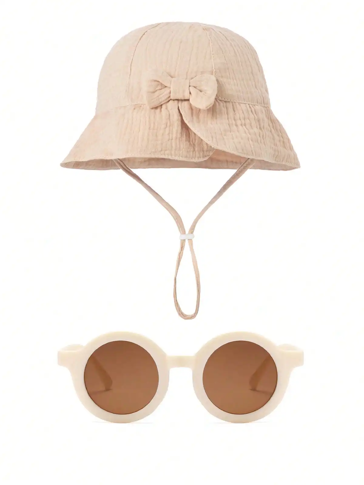 Bob de soleil en coton pour bébé avec lunettes imprimé – Image 3