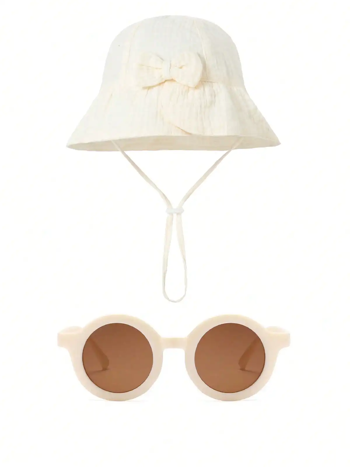 Bob de soleil en coton pour bébé avec lunettes imprimé – Image 6