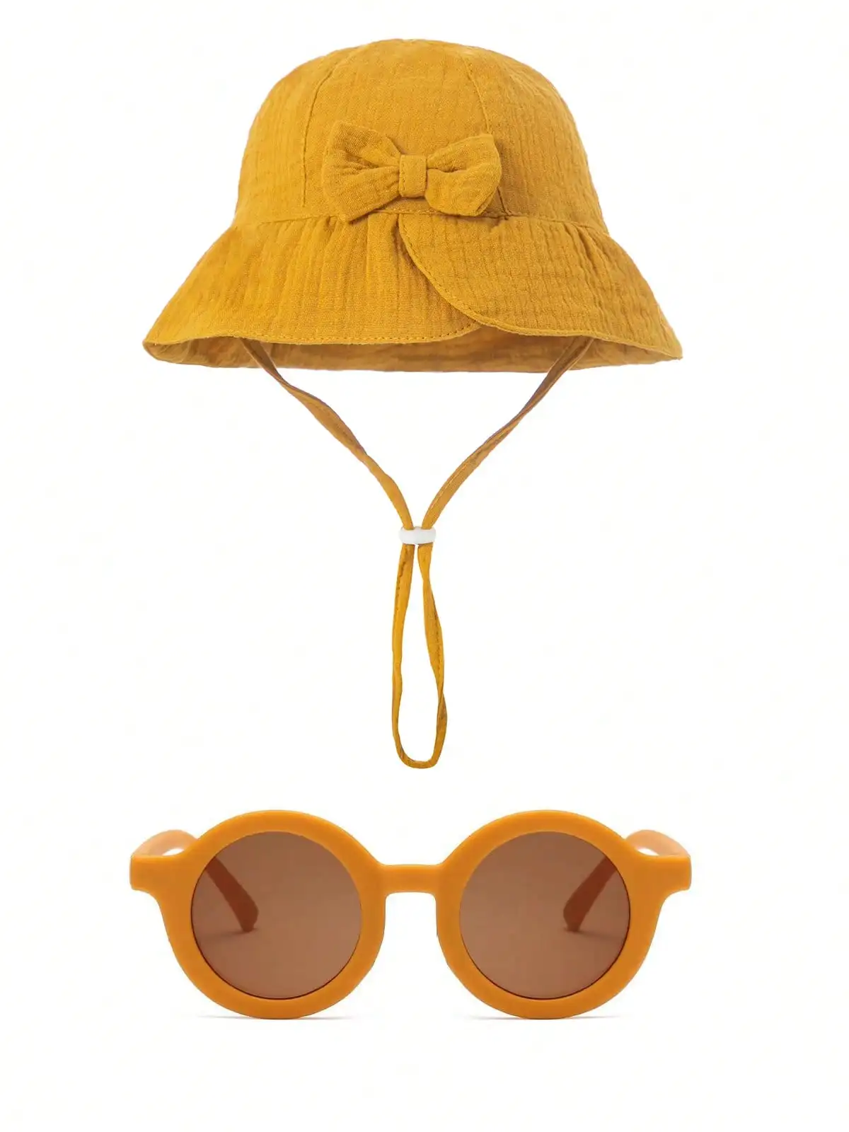 Bob de soleil en coton pour bébé avec lunettes imprimé – Image 7