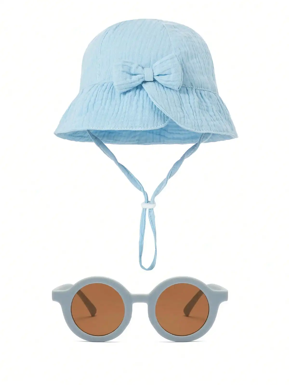 Bob de soleil en coton pour bébé avec lunettes imprimé – Image 4